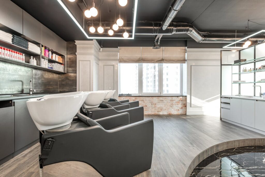 Backwash chairs near cosmetology supplies
