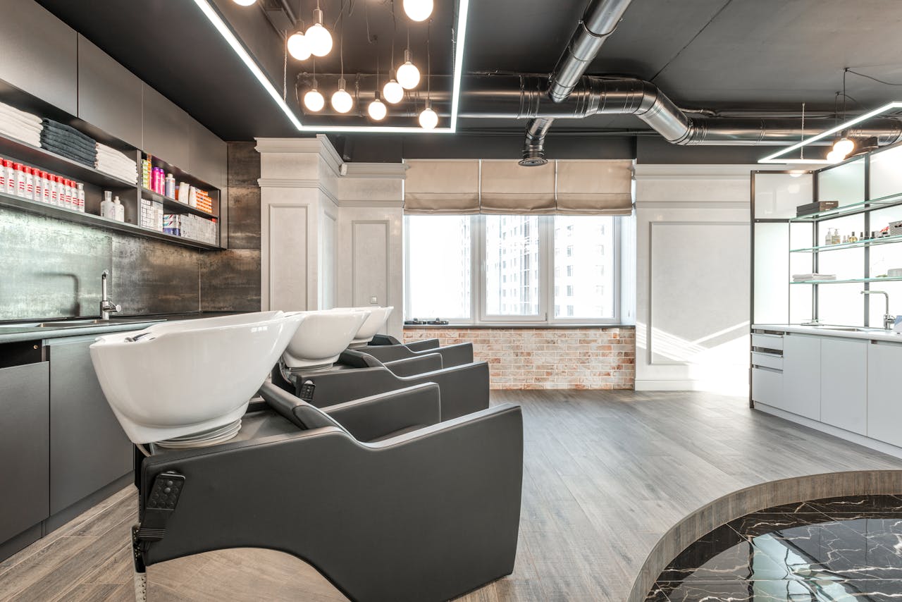 Backwash chairs near cosmetology supplies